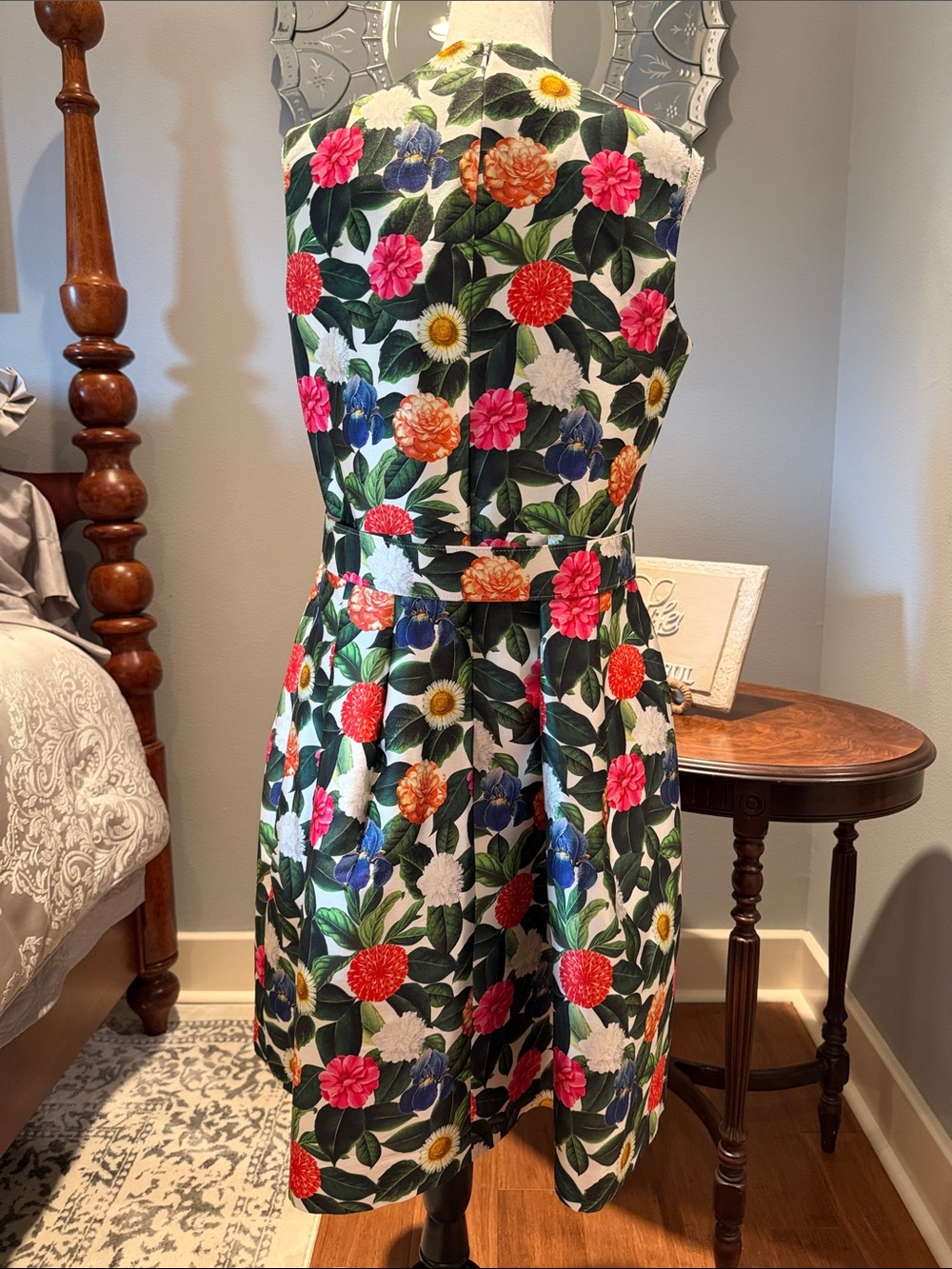 Oscar de la Renta Floral Belted Midi Dress - Picture 5 of 7